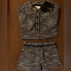 Janie and Jack Black and White Tweed Short Set, size 5, absolutely precious!